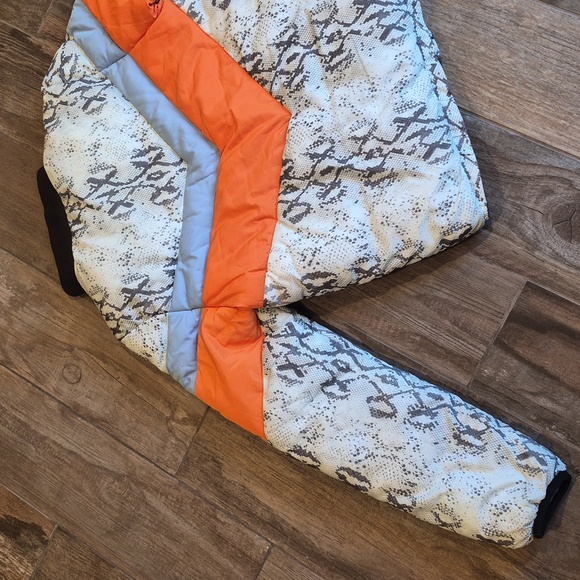 Central Park West Wesley Snakeskin Print Full Zip Puffer Jacket, XS - Picture 12 of 16